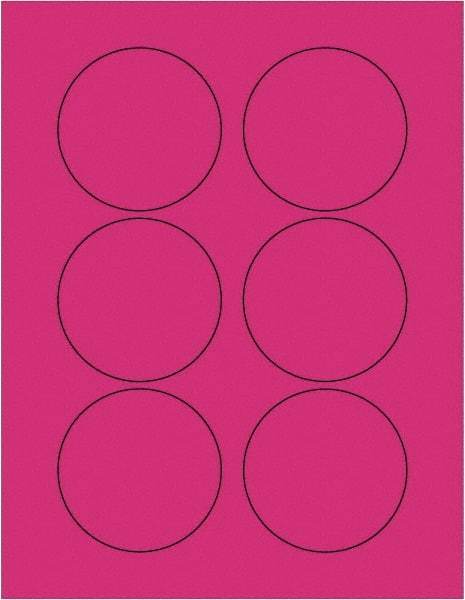 Tape Logic - 3" Long, Fluorescent Pink Paper Laser Label - For Laser Printers - Industrial Tool & Supply