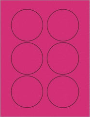 Tape Logic - 3" Long, Fluorescent Pink Paper Laser Label - For Laser Printers - Industrial Tool & Supply