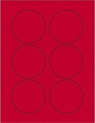 Tape Logic - 3" Long, Fluorescent Red Paper Laser Label - For Laser Printers - Industrial Tool & Supply