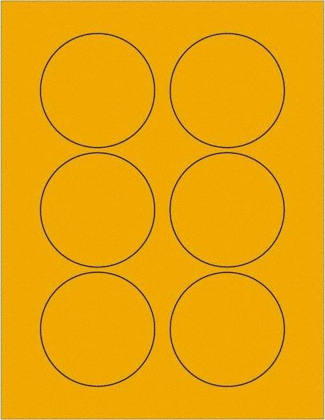 Tape Logic - 3" Long, Fluorescent Orange Paper Laser Label - For Laser Printers - Industrial Tool & Supply