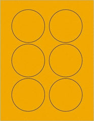 Tape Logic - 3" Long, Fluorescent Orange Paper Laser Label - For Laser Printers - Industrial Tool & Supply