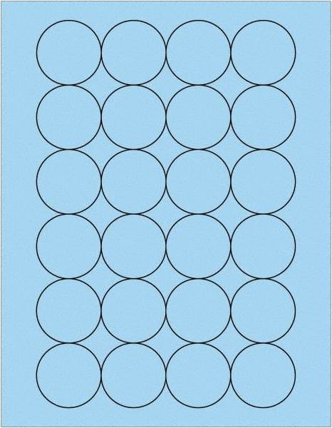 Tape Logic - 1.6" Wide x 1-21/32" Long, Pastel Blue Paper Laser Label - For Laser Printers - Industrial Tool & Supply