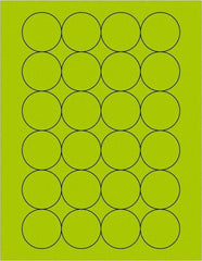 Tape Logic - 1.6" Wide x 1-21/32" Long, Fluorescent Green Paper Laser Label - For Laser Printers - Industrial Tool & Supply