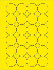 Tape Logic - 1.6" Wide x 1-21/32" Long, Fluorescent Yellow Paper Laser Label - For Laser Printers - Industrial Tool & Supply