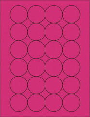 Tape Logic - 1.6" Wide x 1-21/32" Long, Fluorescent Pink Paper Laser Label - For Laser Printers - Industrial Tool & Supply