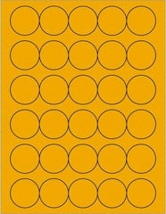 Tape Logic - 1-1/2" Long, Fluorescent Orange Paper Laser Label - For Laser Printers - Industrial Tool & Supply