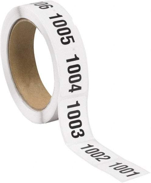 Tape Logic - 1-1/2" Long, Black/White Paper Inventory Labels - For Multi-Use - Industrial Tool & Supply