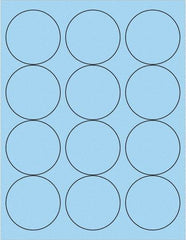 Tape Logic - 2-1/2" Long, Pastel Blue Paper Laser Label - For Laser Printers - Industrial Tool & Supply