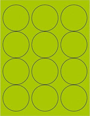 Tape Logic - 2-1/2" Long, Fluorescent Green Paper Laser Label - For Laser Printers - Industrial Tool & Supply