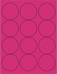 Tape Logic - 2-1/2" Long, Fluorescent Pink Paper Laser Label - For Laser Printers - Industrial Tool & Supply