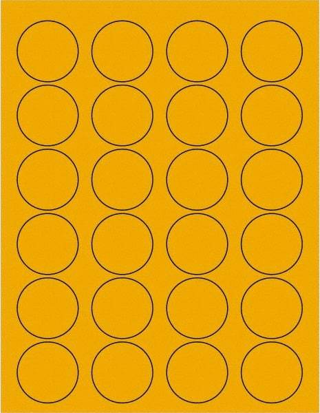 Tape Logic - 1-5/8" Long, Fluorescent Orange Paper Laser Label - For Laser Printers - Industrial Tool & Supply