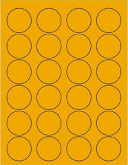 Tape Logic - 1-5/8" Long, Fluorescent Orange Paper Laser Label - For Laser Printers - Industrial Tool & Supply