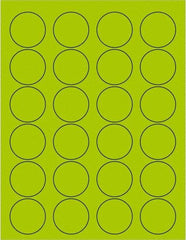 Tape Logic - 1-5/8" Long, Fluorescent Green Paper Laser Label - For Laser Printers - Industrial Tool & Supply