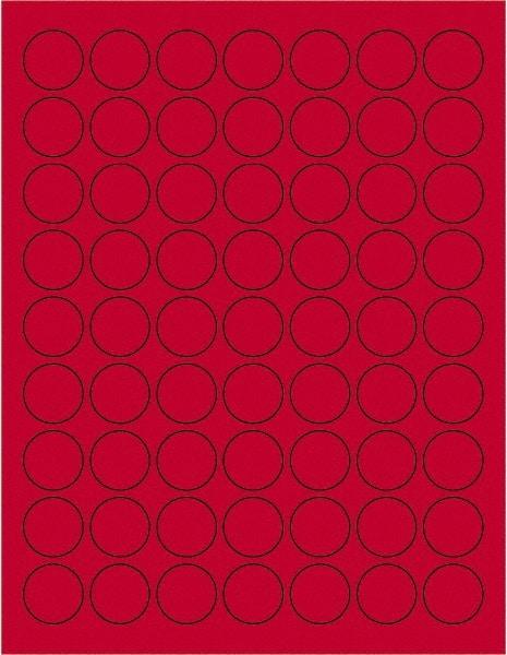 Tape Logic - 1" Long, Fluorescent Red Paper Laser Label - For Laser Printers - Industrial Tool & Supply