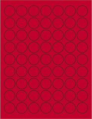 Tape Logic - 1" Long, Fluorescent Red Paper Laser Label - For Laser Printers - Industrial Tool & Supply