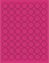 Tape Logic - 1" Long, Fluorescent Pink Paper Laser Label - For Laser Printers - Industrial Tool & Supply