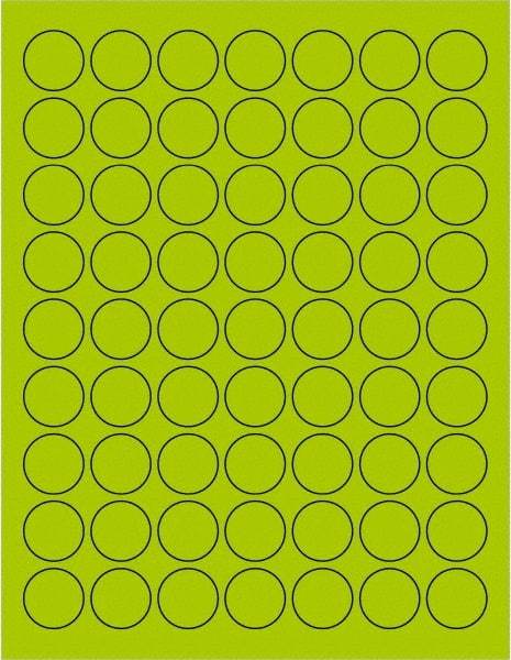 Tape Logic - 1" Long, Fluorescent Green Paper Laser Label - For Laser Printers - Industrial Tool & Supply