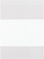 Value Collection - 8 x 10", 6 mil White Block Reclosable Polybags - Clear - Industrial Tool & Supply