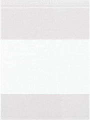 Value Collection - 2 x 6", 2 mil White Block Reclosable Polybags - Clear - Industrial Tool & Supply
