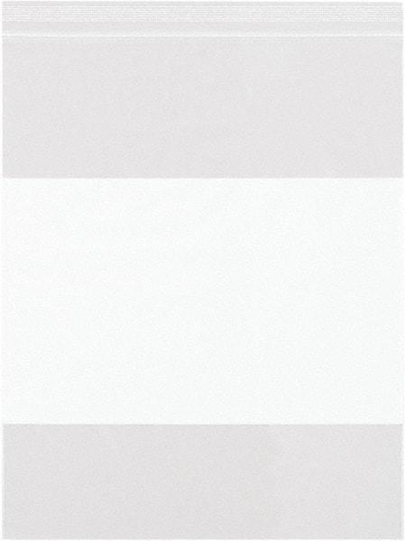 Value Collection - 12 x 18", 2 mil White Block Reclosable Polybags - Clear - Industrial Tool & Supply