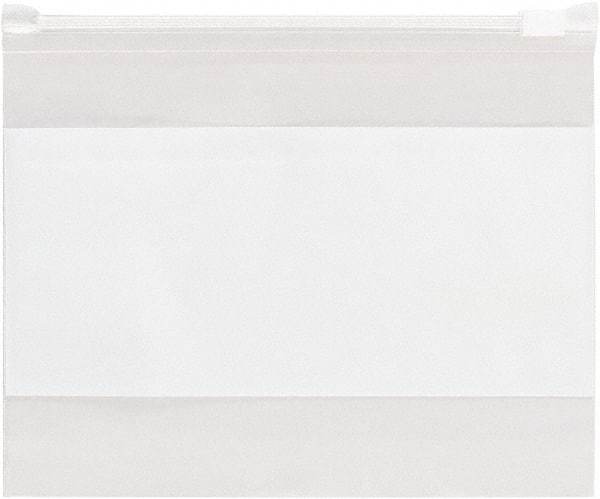 Value Collection - 6 x 9", 3 mil Slide-Seal Reclosable White Block Polybags - Clear - Industrial Tool & Supply