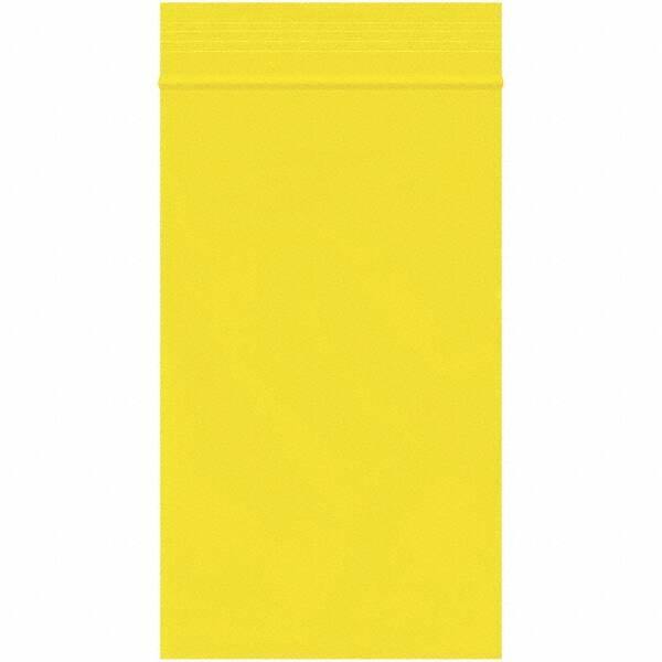 Value Collection - 3 x 5", 2 mil Reclosable Polybags - Yellow - Industrial Tool & Supply