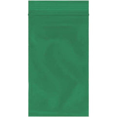Value Collection - 3 x 5", 2 mil Reclosable Polybags - Green - Industrial Tool & Supply