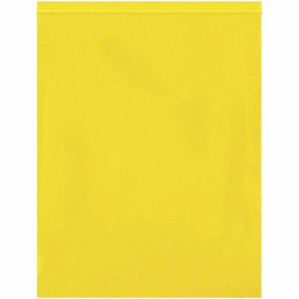 Value Collection - 12 x 15", 2 mil Reclosable Polybags - Yellow - Industrial Tool & Supply
