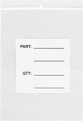 Value Collection - 12 x 15", 4 mil Parts Bag with Hang Holes - Clear - Industrial Tool & Supply