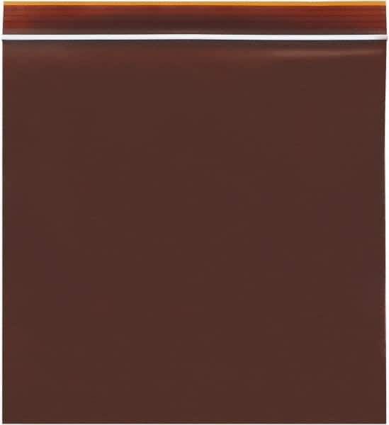 Value Collection - 8 x 8", 3 mil Minigrip Reclosable Lab Guard UV Protection Bags - Amber - Industrial Tool & Supply