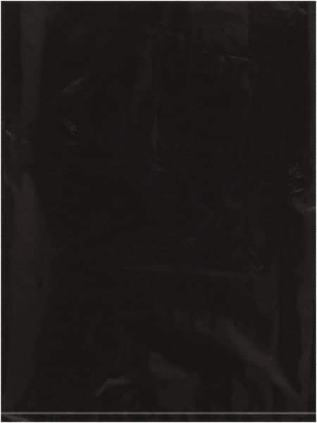 Value Collection - 9 x 12", 2 mil Flat Polybags - Black - Industrial Tool & Supply