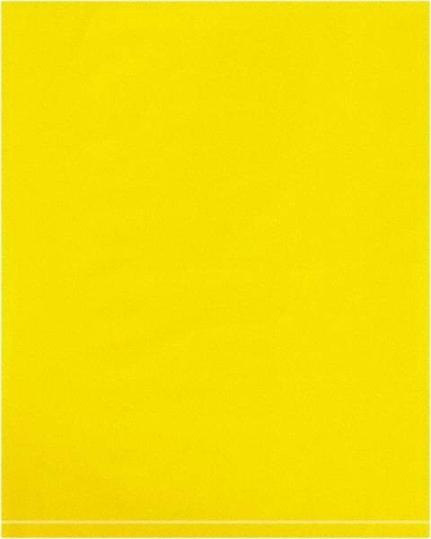 Value Collection - 12 x 15", 2 mil Flat Polybags - Yellow - Industrial Tool & Supply