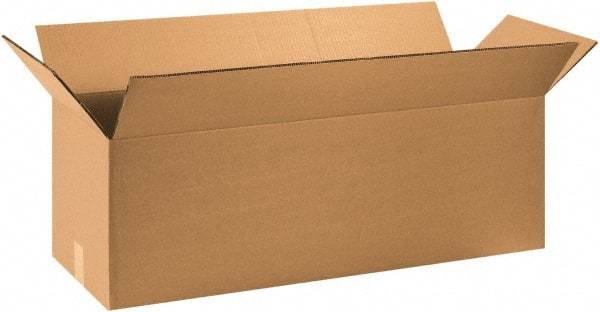 Made in USA - 12" Wide x 36" Long x 12" High Rectangle Heavy Duty Corrugated Box - 2 Walls, Kraft (Color), 100 Lb Capacity - Industrial Tool & Supply