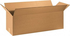 Made in USA - 12" Wide x 36" Long x 12" High Rectangle Heavy Duty Corrugated Box - 2 Walls, Kraft (Color), 100 Lb Capacity - Industrial Tool & Supply