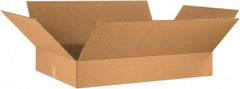 Made in USA - 24" Wide x 36" Long x 6" High Rectangle Corrugated Shipping Box - 1 Wall, Kraft (Color), 65 Lb Capacity - Industrial Tool & Supply