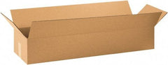 Made in USA - 10" Wide x 36" Long x 6" High Rectangle Corrugated Shipping Box - 1 Wall, Kraft (Color), 65 Lb Capacity - Industrial Tool & Supply