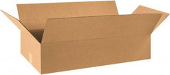 Made in USA - 16" Wide x 31" Long x 9" High Rectangle Corrugated Shipping Box - 1 Wall, Kraft (Color), 65 Lb Capacity - Industrial Tool & Supply