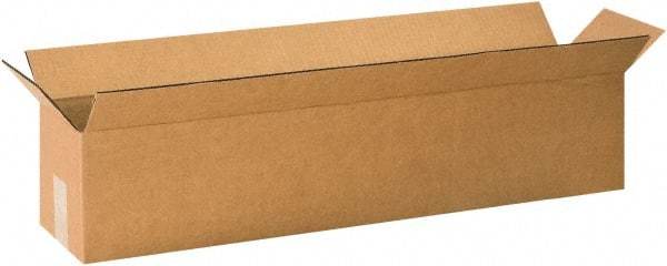 Made in USA - 12" Wide x 60" Long x 12" High Rectangle Corrugated Shipping Box - 1 Wall, Kraft (Color), 65 Lb Capacity - Industrial Tool & Supply