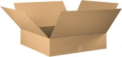 Made in USA - 28" Wide x 28" Long x 8" High Rectangle Corrugated Shipping Box - 1 Wall, Kraft (Color), 65 Lb Capacity - Industrial Tool & Supply