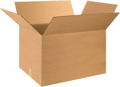 Made in USA - 20" Wide x 30" Long x 18" High Rectangle Corrugated Shipping Box - 1 Wall, Kraft (Color), 65 Lb Capacity - Industrial Tool & Supply