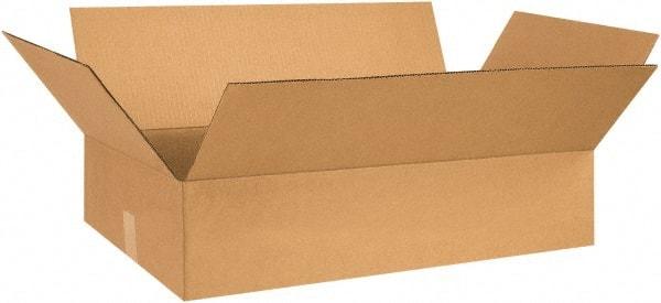Made in USA - 20" Wide x 30" Long x 8" High Rectangle Corrugated Shipping Box - 1 Wall, Kraft (Color), 65 Lb Capacity - Industrial Tool & Supply