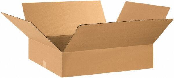 Made in USA - 16" Wide x 28" Long x 5" High Rectangle Corrugated Shipping Box - 1 Wall, Kraft (Color), 65 Lb Capacity - Industrial Tool & Supply
