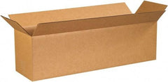 Made in USA - 10" Wide x 40" Long x 10" High Rectangle Corrugated Shipping Box - 1 Wall, Kraft (Color), 65 Lb Capacity - Industrial Tool & Supply