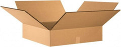 Made in USA - 24" Wide x 24" Long x 6" High Rectangle Heavy Duty Corrugated Box - 2 Walls, Kraft (Color), 100 Lb Capacity - Industrial Tool & Supply