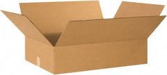 Made in USA - 20" Wide x 26" Long x 8" High Rectangle Corrugated Shipping Box - 1 Wall, Kraft (Color), 65 Lb Capacity - Industrial Tool & Supply
