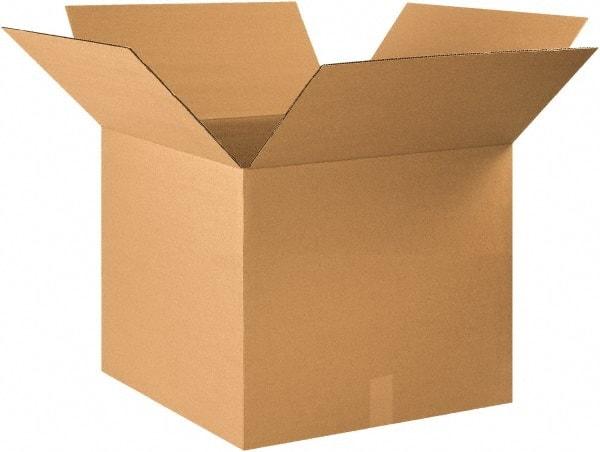 Made in USA - 22" Wide x 22" Long x 18" High Rectangle Corrugated Shipping Box - 1 Wall, Kraft (Color), 65 Lb Capacity - Industrial Tool & Supply