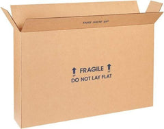 Made in USA - 6" Wide x 28" Long x 20" High Rectangle Moving Boxes - 1 Wall, Kraft (Color), 95 Lb Capacity - Industrial Tool & Supply