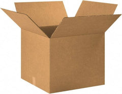 Made in USA - 20" Wide x 20" Long x 16" High Rectangle Heavy Duty Corrugated Box - 2 Walls, Kraft (Color), 100 Lb Capacity - Industrial Tool & Supply