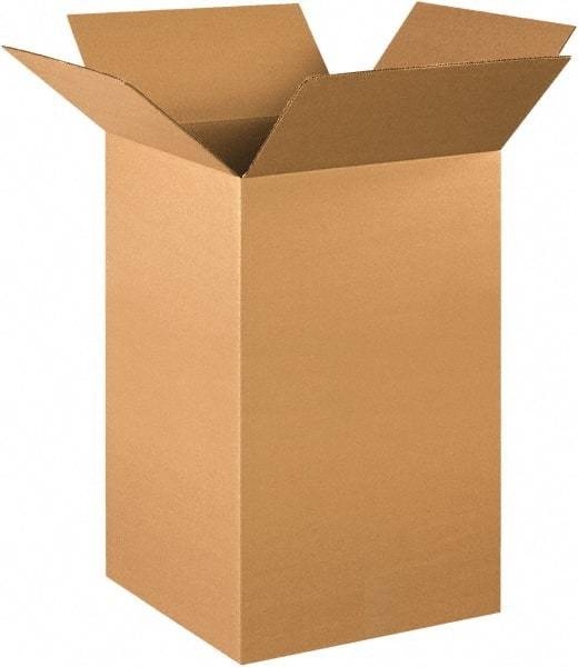 Made in USA - 16" Wide x 16" Long x 30" High Rectangle Corrugated Shipping Box - 1 Wall, Kraft (Color), 65 Lb Capacity - Industrial Tool & Supply