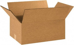 Made in USA - 12" Wide x 16" Long x 6" High Rectangle Heavy Duty Corrugated Box - 2 Walls, Kraft (Color), 100 Lb Capacity - Industrial Tool & Supply